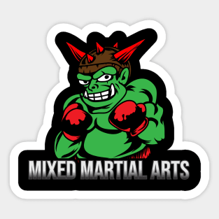 MMA FIGHTER OGRE RED Sticker